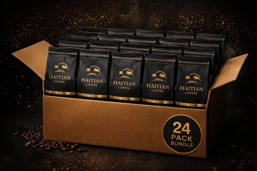 Black Gold of Haiti Coffee – 24 Pack (8 oz Bags) Premium Haitian Dark Roast, 100% Arabica