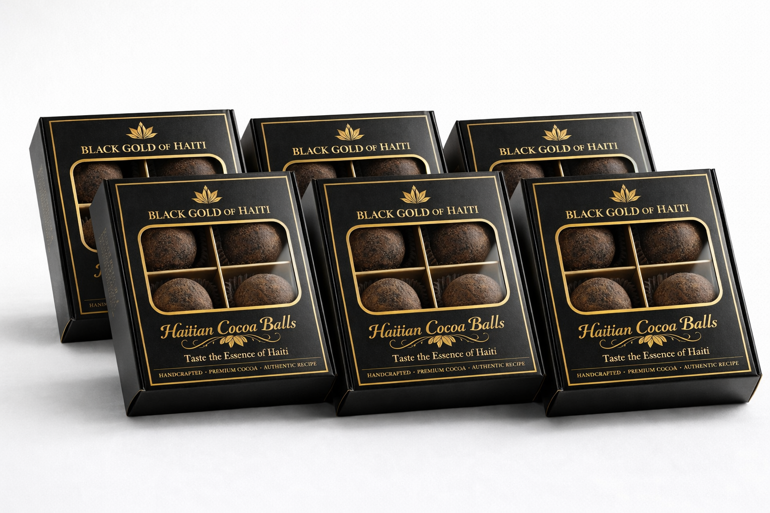 Haitian Cocoa Balls – Premium Gift Box (6 packs)