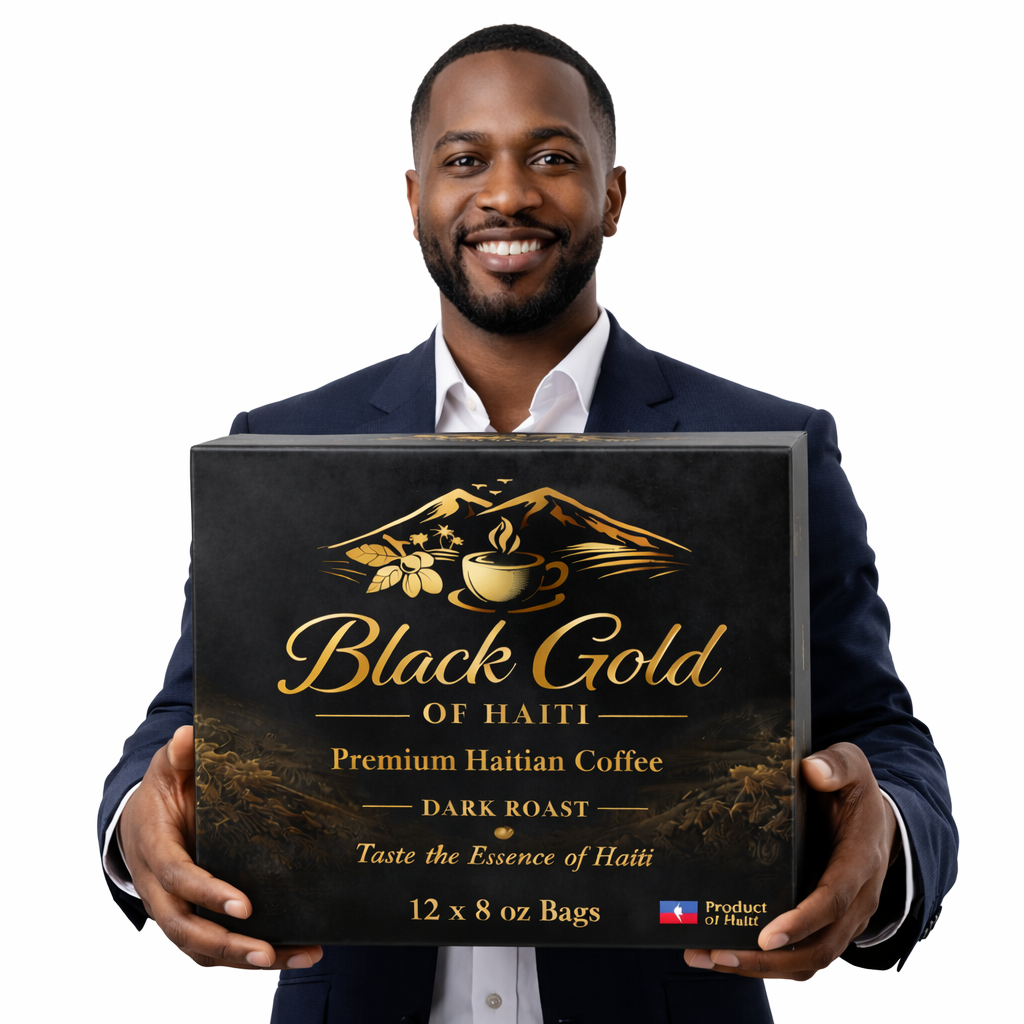 Black Gold of Haiti Coffee – 12 Pack (8 oz Bags) Premium Haitian Dark Roast, 100% Arabica