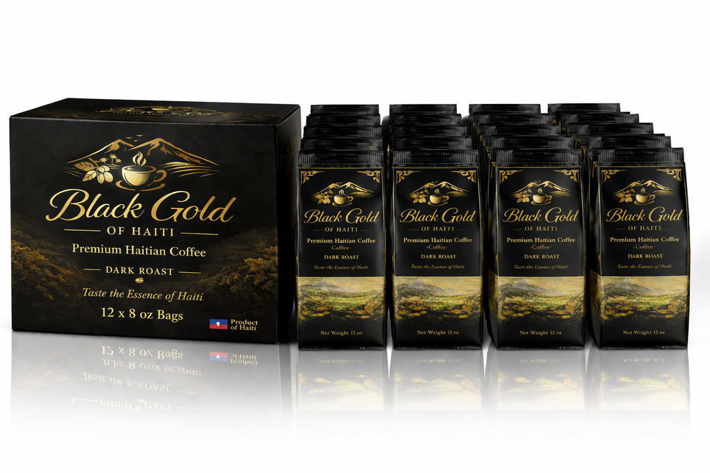 Black Gold of Haiti – Premium Haitian Coffee (24 x 12 oz Bags) – Dark Roast