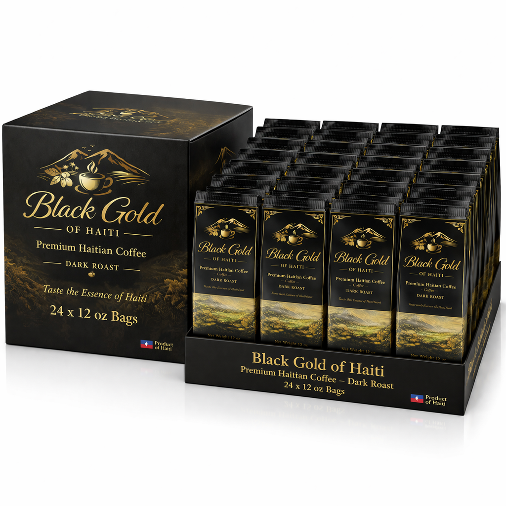 Black Gold of Haiti – Premium Haitian Coffee (24 x 12 oz Bags) – Dark Roast