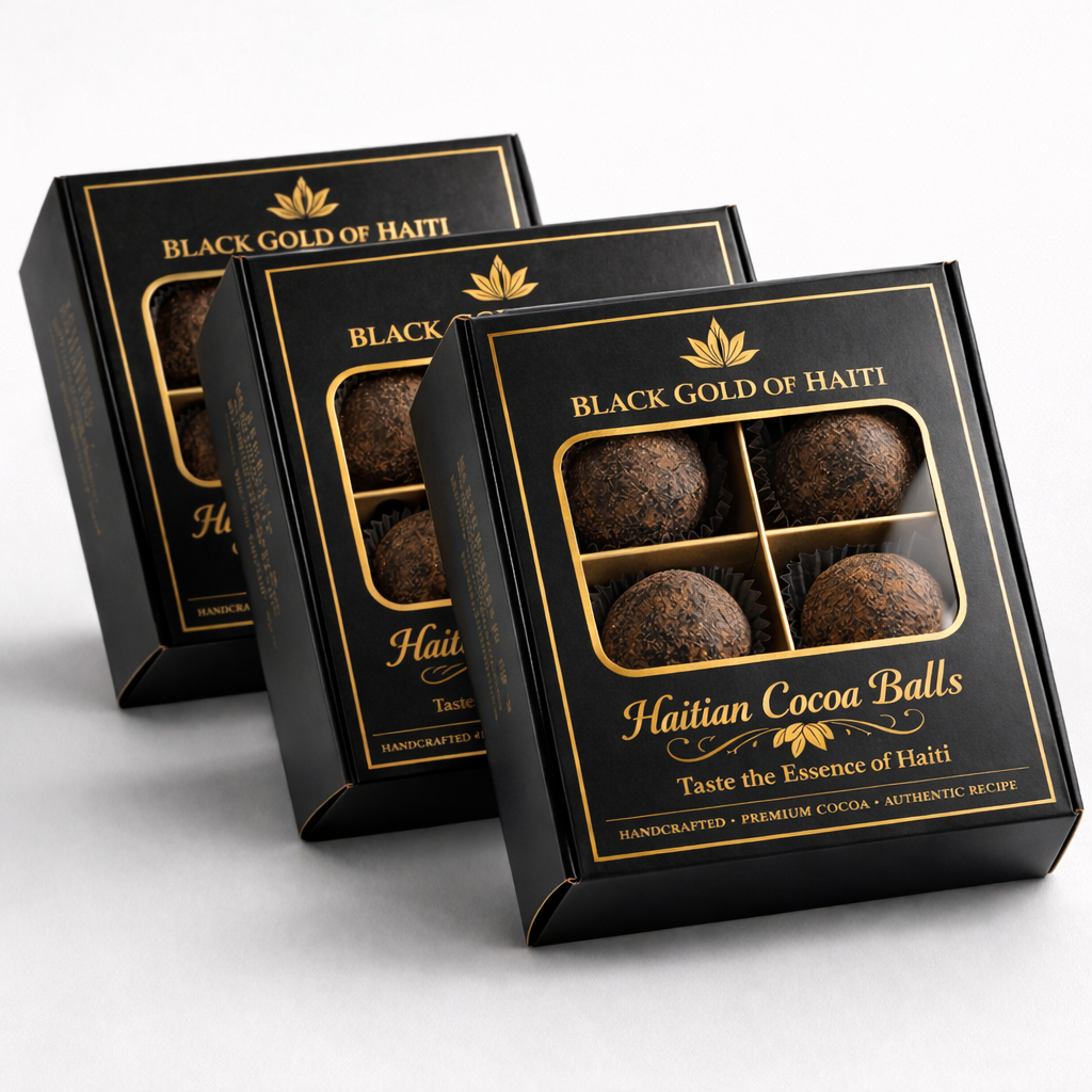 Haitian Cocoa Balls – Premium Gift Box (3 packs)