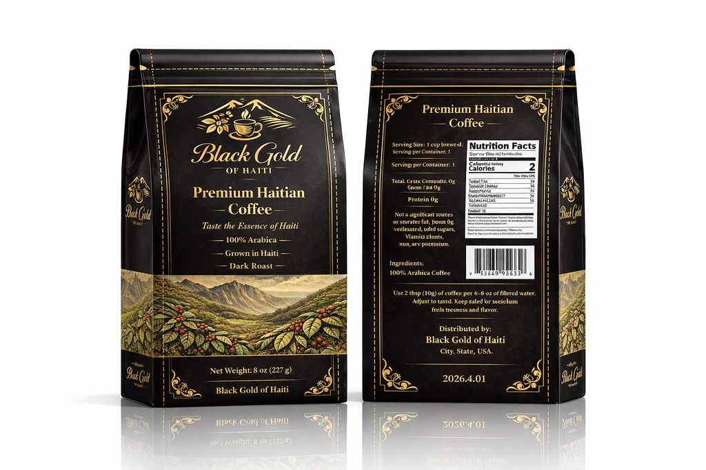 Black Gold of Haiti – Premium Haitian Coffee Pack of 12 (12 oz) | 100% Arabica Dark Roast