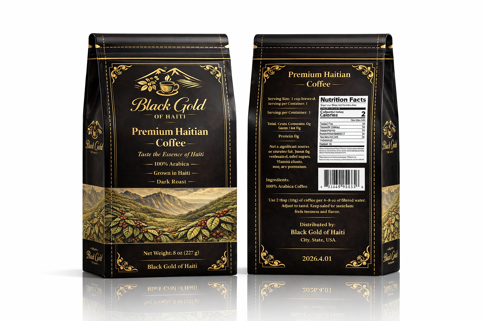 Black Gold of Haiti – Premium Haitian Coffee Pack of 12 (12 oz) | 100% Arabica Dark Roast