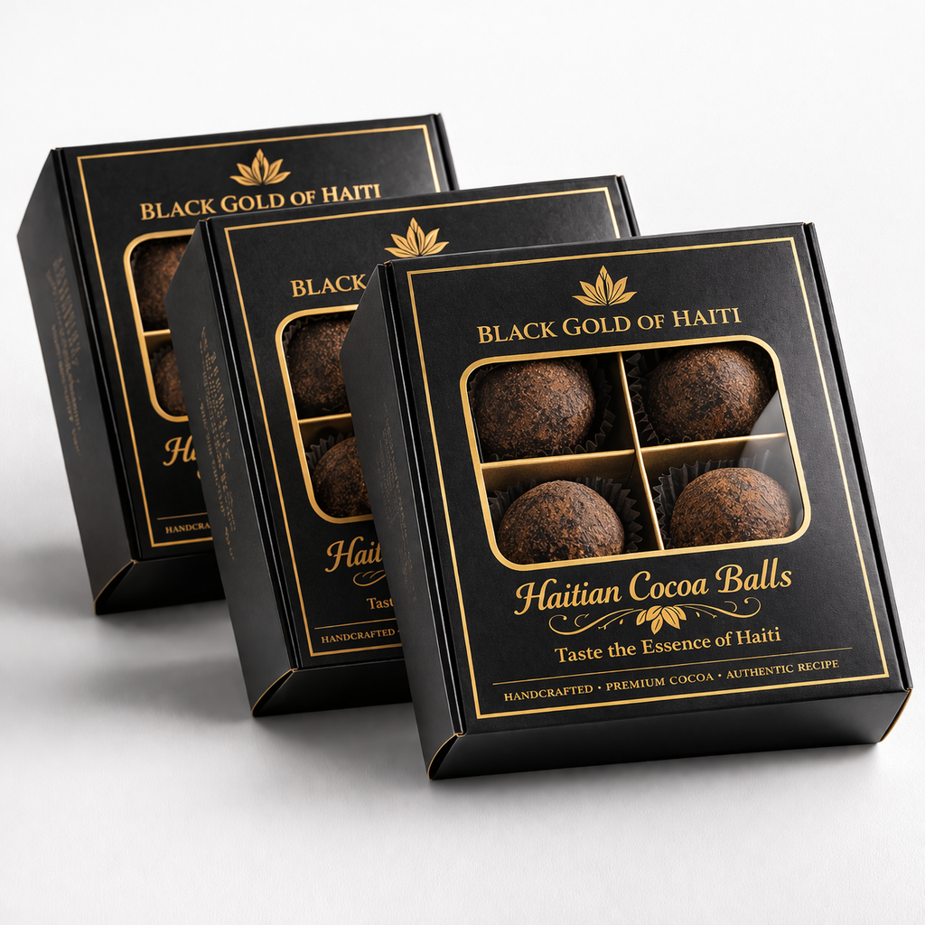 Haitian Cocoa Balls – Premium Gift Box (3 packs)