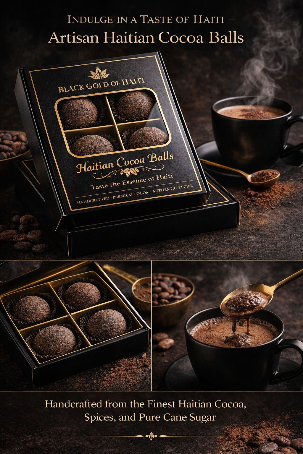 Haitian Cocoa Balls – Luxury Hot Chocolate Gift Box