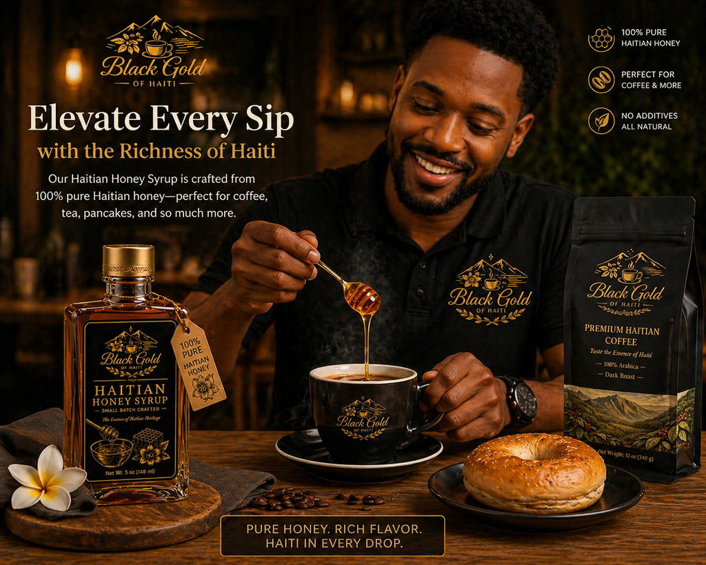 Haitian Honey Syrup – 100% Pure Haitian Honey, Small Batch Crafted | Black Gold of Haiti (5 oz)